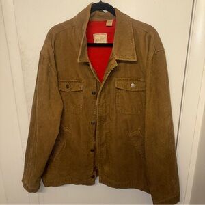 Ruff Hewn Brown Corduroy Jacket with Red Lining